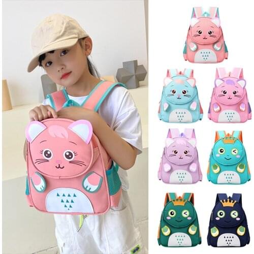 Childrens Kindergarten 3D Animal Prints Backpack 1-3-5 Years Old Girl Backpack Boys and Girls Baby Cute Cartoon kids backpack