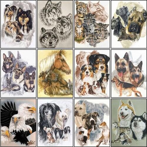 Evershine 5D DIY Diamond Painting Animal Full Square Drill Embroidery Cross Stitch Mosaic Rhinestone Picture Crafts Gift