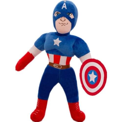 45-70cm 1pcs The Avengers Dolls Marvel Huge Captain America Plush Toys Soft Dolls for Boys Birthday Chirstmas Gift