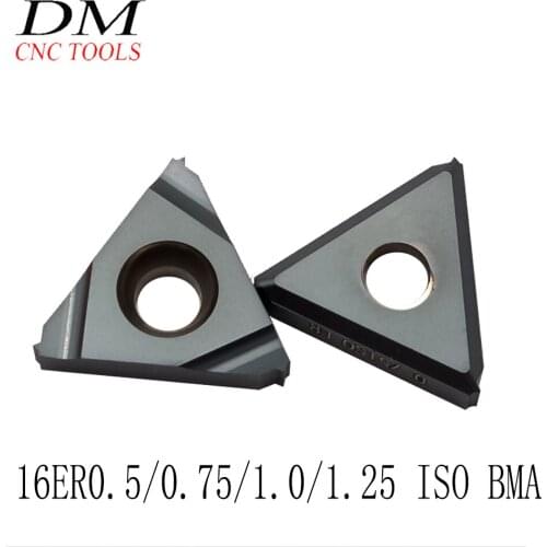 Indexable threading inserts 16ER0.5/0.75/1.0/1.25 ISO BMA Carbide inserts lathe tungsten turning tools for stainless steel