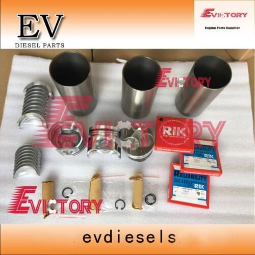 For Kubota D1403 overhaul rebuild kit piston + ring cylinder liner gasket bearing valve kit