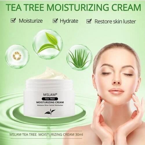 MSLAM Therapeutic Grade Tea Tree Cream, Acne Scar Remover and Pimple Cream, Fights Acne and Soothes Acne Scars, Face Moisturizer