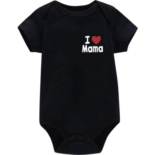 Summer Newborn photo outfits baby romper Short Sleeve baby One Piece Clothes girl and boy jumpsuits i love papa mama Bodysuits