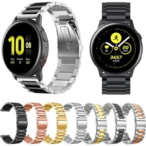 Metal Wrist Strap For Samsung Galaxy Watch Active 2 44mm 40mm Band Bracelet for Galaxy Watch 46mm 42mm Gear Sport/S3 Watchband