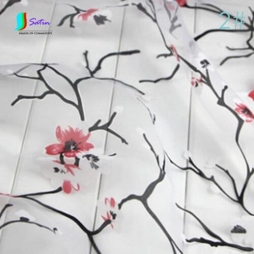 Fashion Organza Fabric Chiffon Multiple Printed Dresses Embroidered Curtain Fabric Skirt Yarn Lace S045M