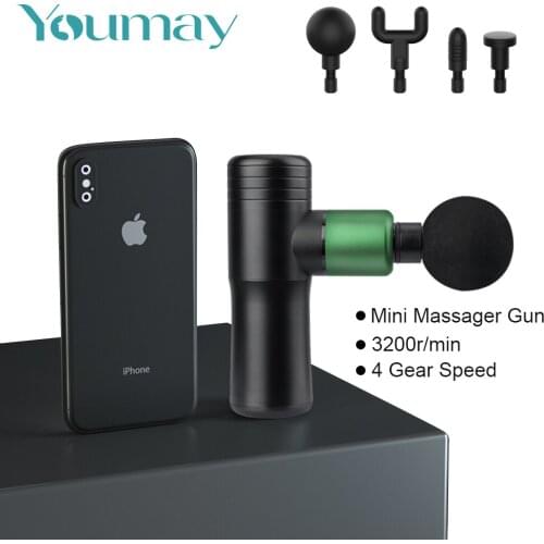 Youmay Mini Massage Gun Muscle Massager Pain Relief Fascia Gun Deep Tissue Massager Body Back Neck Relaxation Slimming Shaping