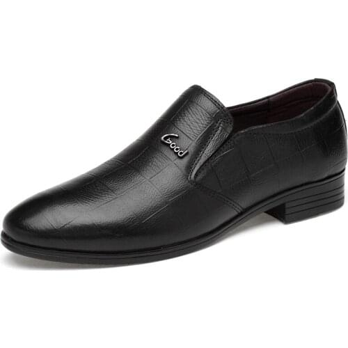 Size 35~47 Genuine leather Oxford shoes for mens Dress Shoes Fashion office Business shoes Black Leather formal shoes men shoes