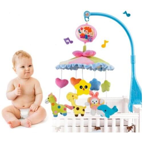 Soft Cloth Rattles Newborns Toys For Babies Mobility On The Bed Musical Recreation Ground Mobile Bed Bell Baby Toys 0-12 Months