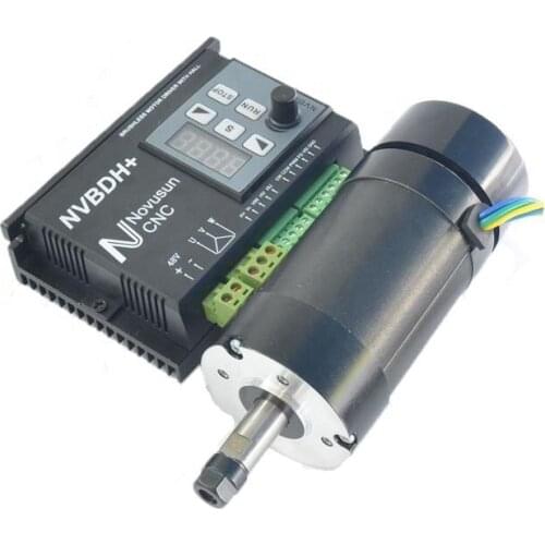NVBDH+ CNC 400W 48VDC Motor Air cooled Spindle Brushless ER8 And 600W 60VDC Brushless Motor Driver For CNC Router