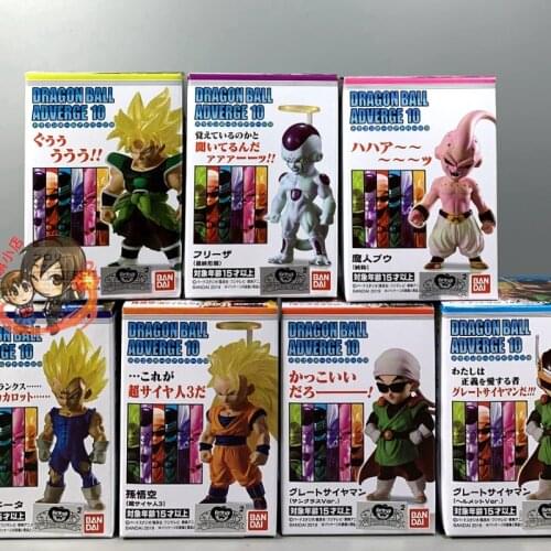 Spot Bandai Genuine Dragon Ball Anime Peripheral Super Three Goku Demon Vegeta Buou Model Decoration Toy Gift