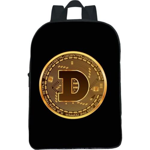 Dogecoin Backpack Boy Girl Bag Daily Small Bookbag Kindergarten Rucksack Children Bags Cartoon Harajuku Mochila