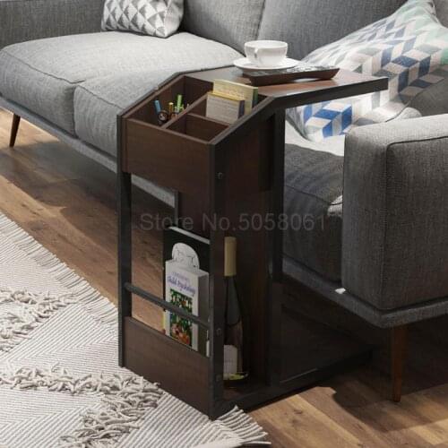Nordic sofa side small coffee table magazine rack small square table living room side table small apartment export Japan
