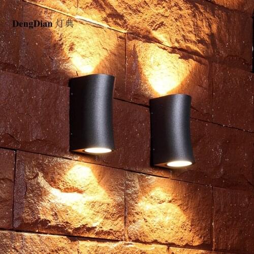 Modern IP65 Up Down LED Outdoor lighting garden wall lights waterproof aluminum 12W for villa aisle corridor hallway ballcony