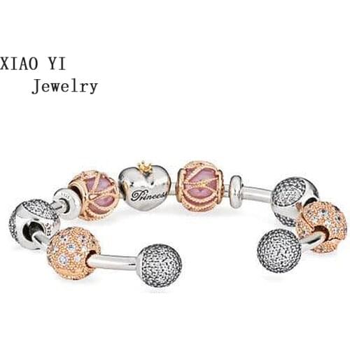 XIAOYI jewelry 100% s925 11 charm shining full diamond holiday charm bracelet female jewelry free delivery gift
