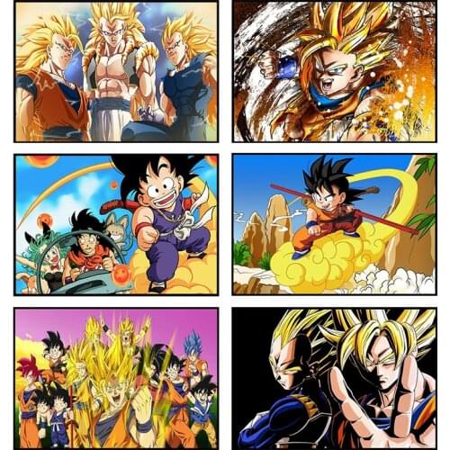 Japanese Anime Canvas Painting Dragon Ball Monkey King Posters and Prints Print Mural Pictures Kids Room Home Wall Decoration