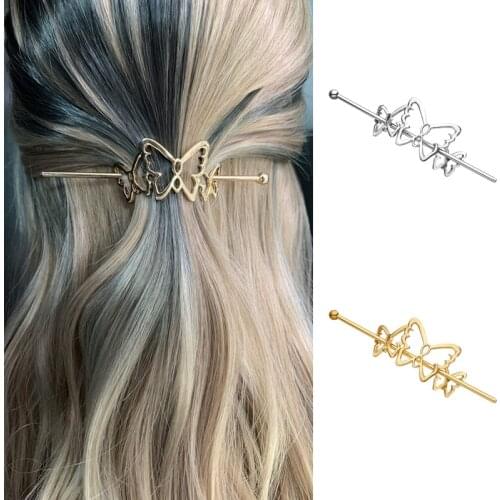 Butterfly Hairpin Gold Color Sweet Hair Claws Large Barrette Crab Hair Bath Clip Ponytail Clip For Women Hair Accessories