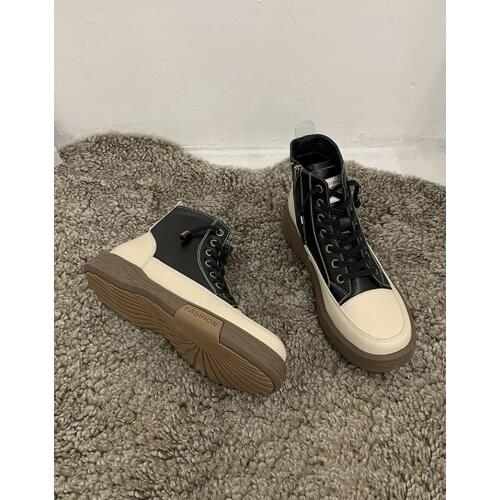 Womens shoes ankle boots 2020 new winter plus velvet warmth fashion lace zipper casual cotton shoes