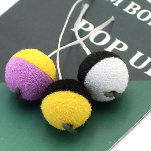 12/15PCS Carp Fishing Boilies Bait Twin Color Foam Pop Up Boilies Method Feeder for Feeder Fishing Hookbait Carp Hair Zig Rig