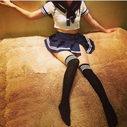 2020 Hot New Sexy Costume Uniform Temptation Student Japanese Bow Tie Pure And Cute Cosply Low Split Waist Sailor Suit Female