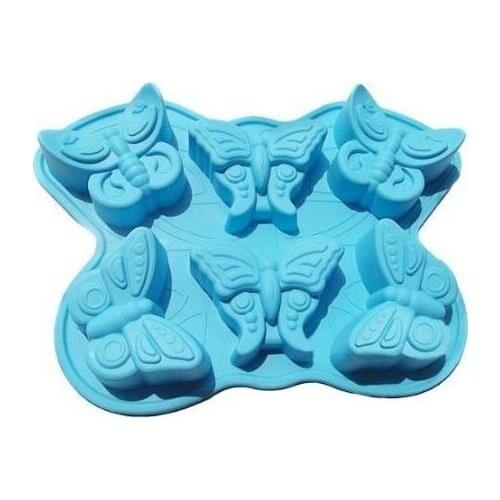 6 Butterfly Silicone Cake Baking Mold Cake Pan Muffin Cups Handmade Soap Moulds Biscuit Chocolate Ice Cube Tray DIY Mold