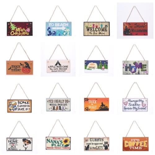 DIY Diamond Painting Tag Wall Door Hanging Tag Art Card Flowers Animal Picture Mosaic Diamond Embroidery Home Decoration Crafts