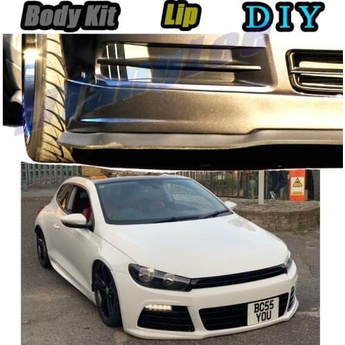 Car Bumper Lip Front Spoiler Skirt Deflector For Volkswagen VW Scirocco 2005~2017 Tune Car Modifie Body Kit VIP Hella Flush Lips