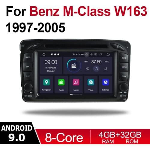 2 Din Car Multimedia Player Android 9 Auto Radio For Mercedes Benz M Class W163 1997~2005 NTG DVD GPS 8 Cores 4GB+32GB Bluetooth