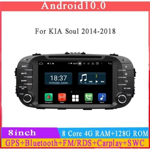 8inch special Android 10 car dvd player for KIA soul 2014 2015 2016 with gps glonass head unit rockchip PX5 8core 4+64G