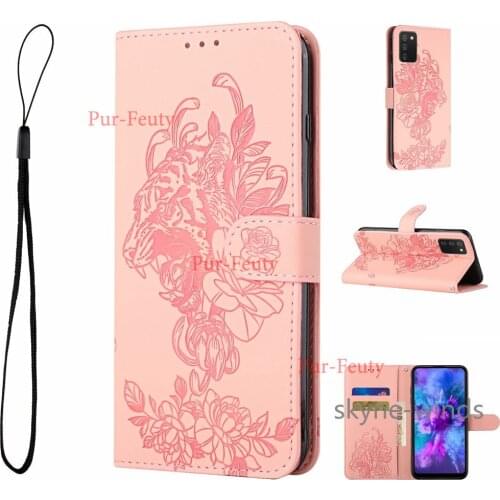 Case for Samsung Galaxy A02S A03S A21S A20e tiger embossing leather flip wallet stand cover coque fundas for SM A 02 03 21 s 20e