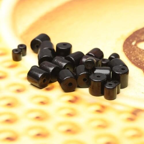 Black wooden beads barrel-shaped wooden beads loose beads DIY jewelry making accessories hardwood accessories