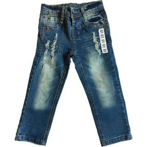 Spring/Autumn Skinny Ripped Boys Jeans Denim Toddlers Kids Pants Trousers Children Clothes New 2019 DBO