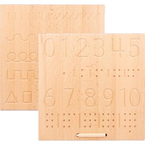 Alphabet Tracing Board Double Sided Letters Tracing Boards with Wood Stylus Pen Montessori Early Educational Toys for Toddlers