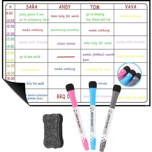 Dry Erase Boards Planner Board Magnetic Whiteboard Kitchen Whiteboard Magnetic Fridge Stickers With 3 Pen
