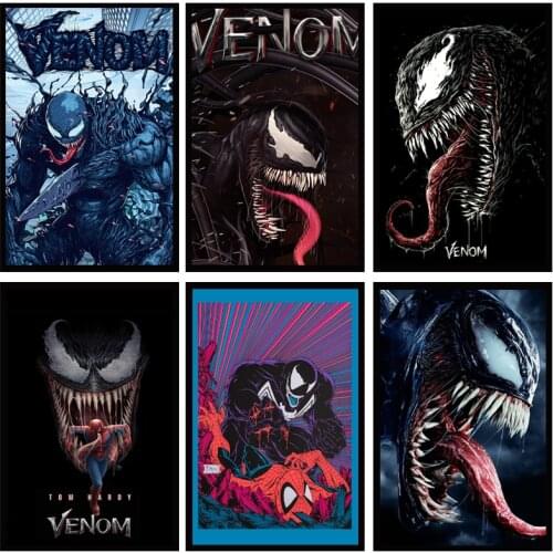 Movie Venom Poster Comic Hero Canvas Painting and Poster Print Modern Mural Living Room Home Decor Painting Cuadros