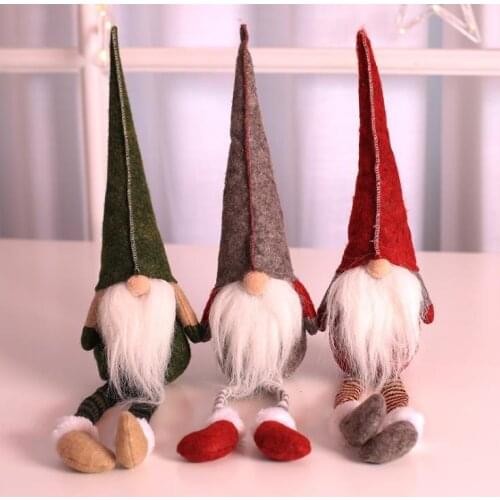 Santa Claus dolls Party Supplies long legs Rudolph doll children gift decoration ornaments kids toys Couple presents SN1398