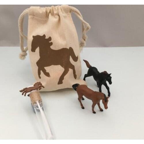 Custom Horse kids birthday Candy Lollipop toy packets baby shower goodie favor muslim bags baptism wedding Hangover jewelry Kit