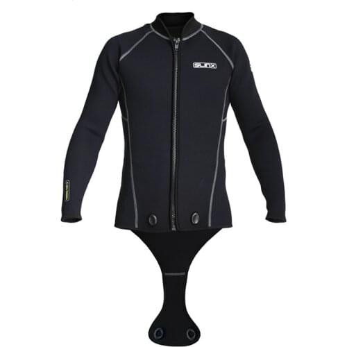 3MM Neoprene Long Sleeve Jumpsuit For Men Wetsuit Scuba Dive Jacket Wet Suit Top Winter Swim Warm Surf UpstreamDiving