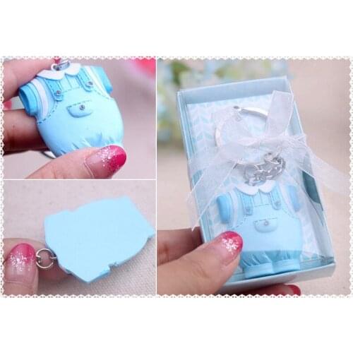 Wholesale Baby Boy baby girl Keychain birthday party gift 200PCS/LOT baby shower baptism gift present Keepsake Free shipping