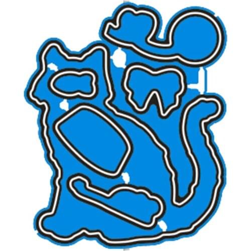 Cat Transparent clear stamp/coordinating die for DIY Scrapbooking/Card Making/Kids Christmas Fun Decoration Supplies