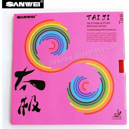 SANWEI 2017 New TAIJI (TAICHI) PLUS 40+ Table Tennis Rubber (Half-sticky, Pink German Style Tension Sponge) Ping Pong Rubber