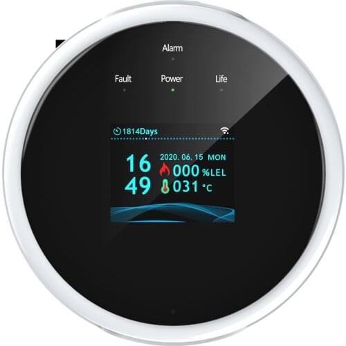 Brand new TU YA WIFI gas alarm for household use live language push temperature alarm combustible gas leak detection detector