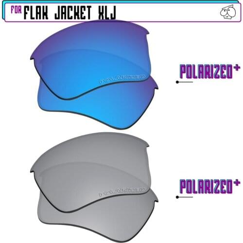 EZReplace Polarized Replacement Lenses for - Oakley Flak Jacket XLJ Sunglasses - Sir P Plus-BluePPlus
