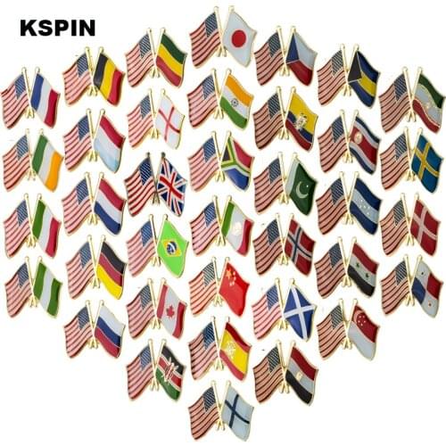 U.S.A Friendship Flag Lapel Pin Flag Badge Brooch Natinal Lapel Pins Flag Lapel Pins Country Flag Badge