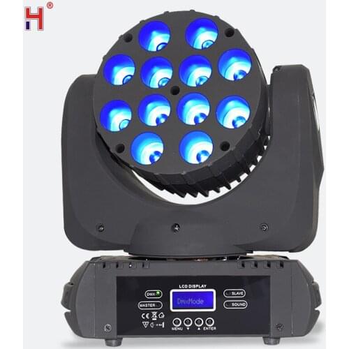 Moving Head Light 12X12W Led Rgbw 4In1 Colors Lighting Effect 9/16 Chs By Dmx Control For Dj Show Bar Party Wedding Disco Ktv