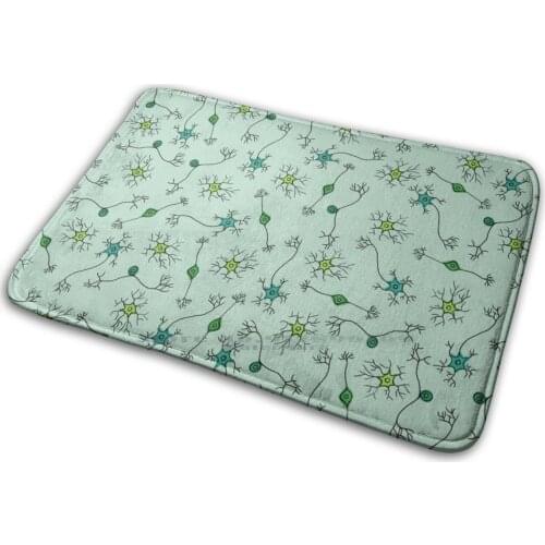 Types Of Neurons On Mint Mat Rug Carpet Anti - Slip Bedroom Entrance Door Mat Neuron Neurons System Neuroscience Neurology