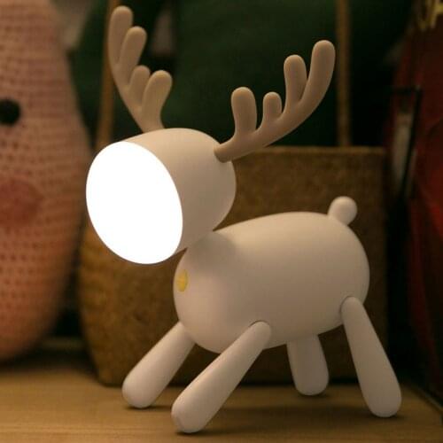 USB Charging Milu Night Light Led Flexible Table Lamp Deer Cartoon Baby Children Kids Gift Decoration Home Decoration Glowing