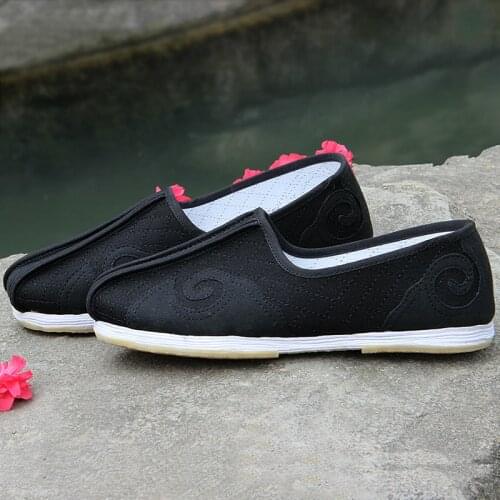 High Quality Cowhide Tai Chi Shoes Soft Genuine Leather Kung Fu Wushu Shoes Martial Arts Sneaker Sports Training Footwear