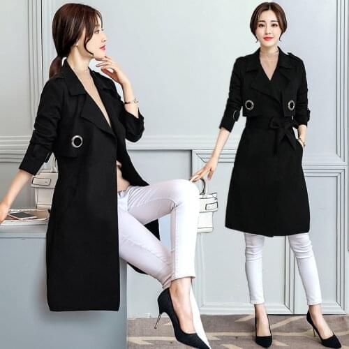 Plus Trench Abrigos Mujer Size Winter Coat Women Overcoat Windbreaker Roupas Long Coats Femme Casaco Feminino KJ120