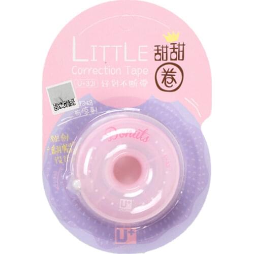 1pc Creative Simple Cute Candy Color Donut Shape Correction Tape, Office Supplies Students Gift Corrector Stationery