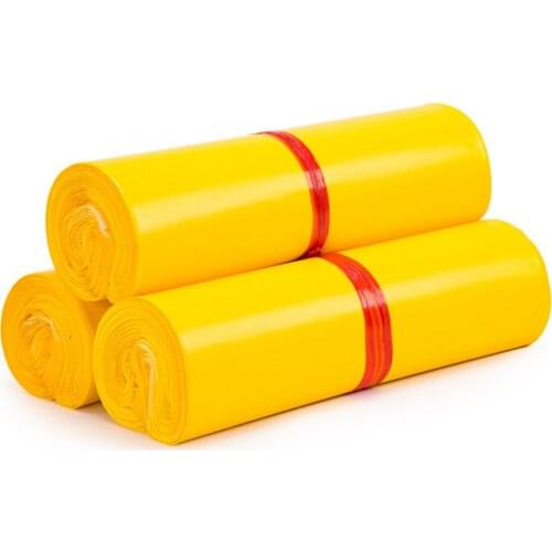 1000Pcs Yellow Postage Courier Self Adhesive Postal Storage Bag Glue Seal Express Mailing Package Bag Mailer Goods Pack Pouches